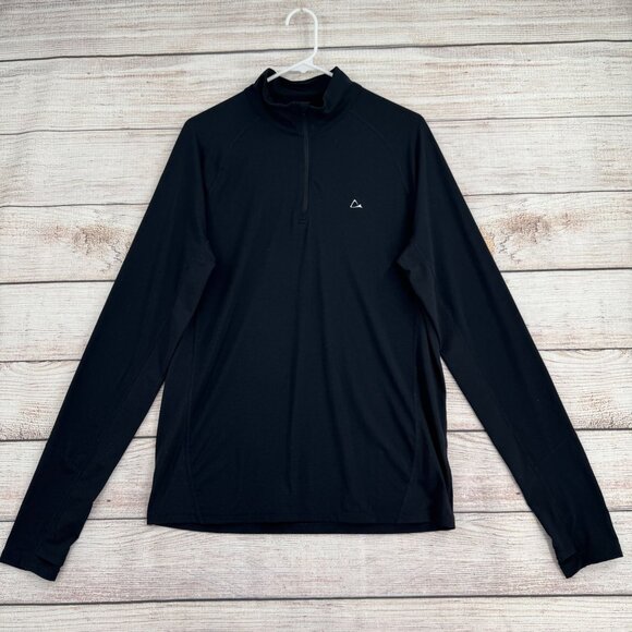 Paradox Merino Wool Blend drirelease Repreve 1/4 Zip Pullover Men's Size M Black - Picture 1 of 15